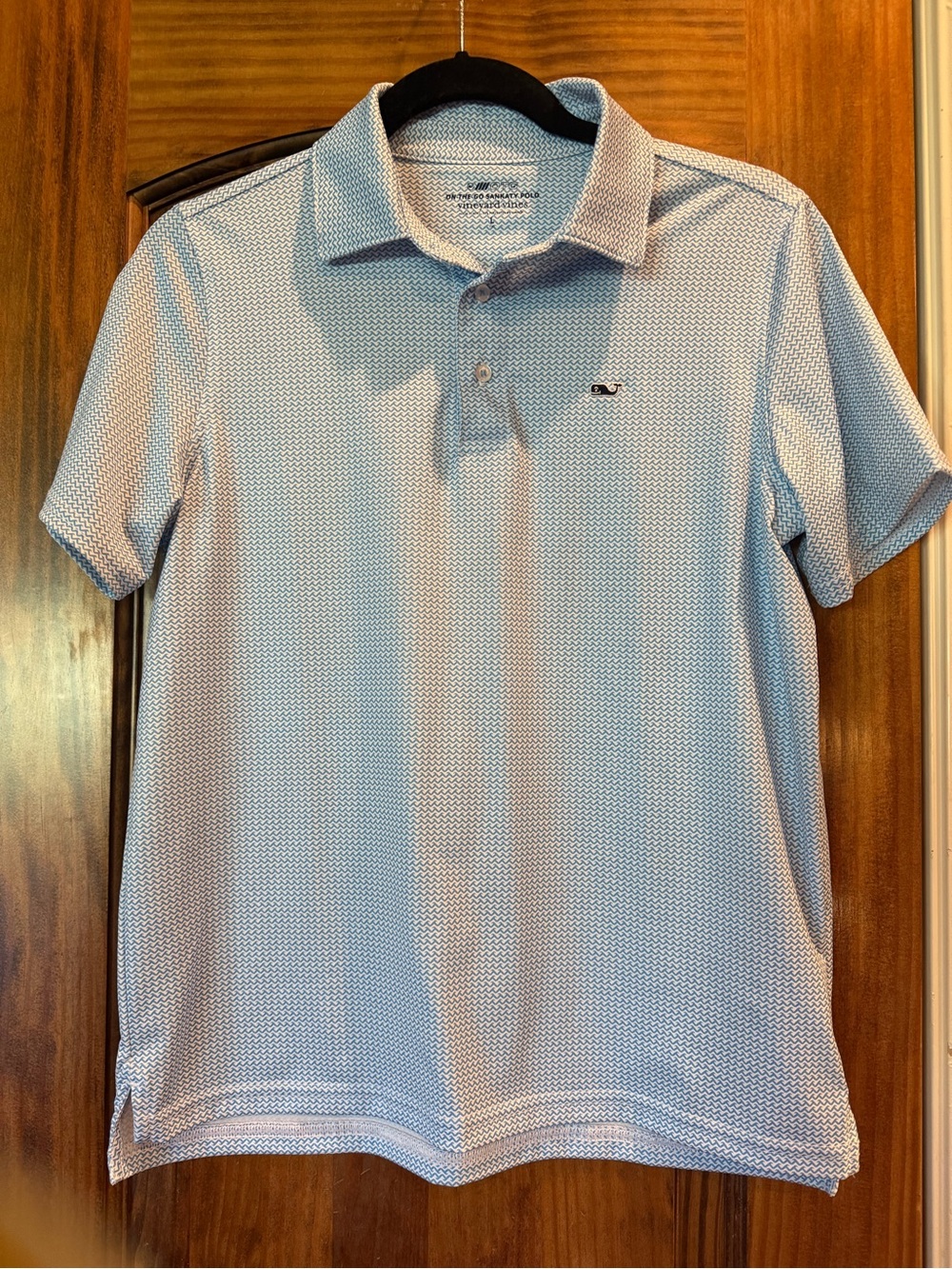 Vineyard Vines Light Blue Textured Polo